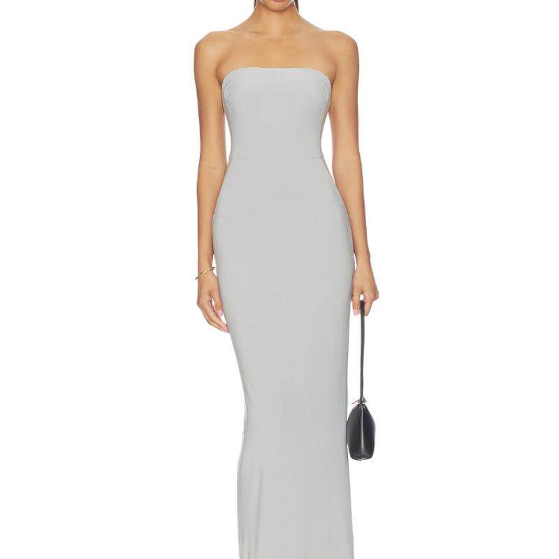 Norma Kamali STRAPLESS LONG 连衣裙 revolve小众新款