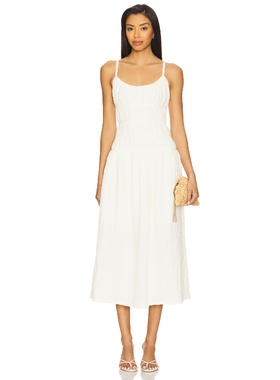 Steve Madden 思美登 TOBY 中长款连衣裙女夏 白色礼服裙REVOLVE