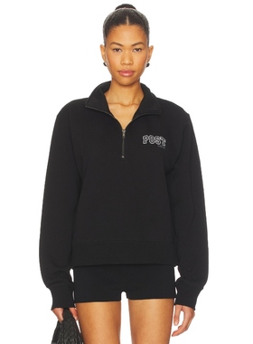 POST SWIM 3 Quarter Zip 黑色 运动复古风REVOLVE小众新款