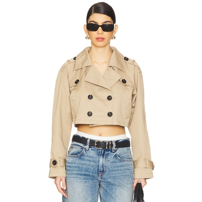 [春季新品]MORE TO COME 迪木尔短款风衣简约外套REVOLVE小众新款