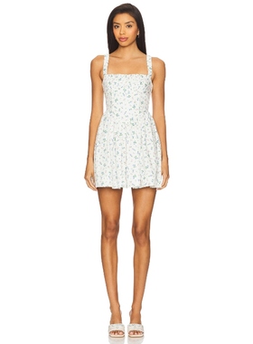 For Love & Lemons 爱柠檬 ZOFIA 连衣裙女夏 白色REVOLVE新款