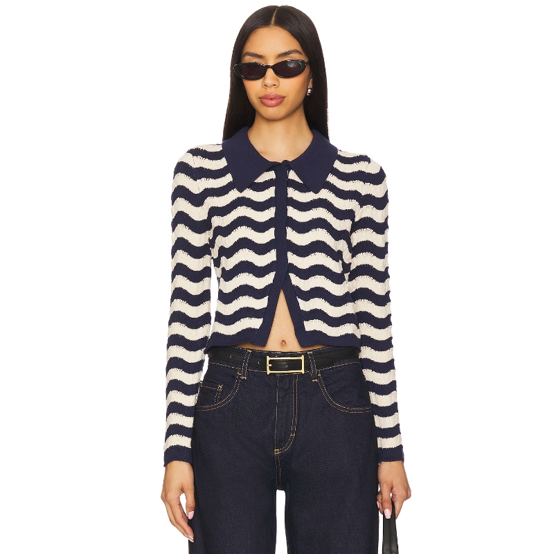 [冬季新品]OSIS STUDIO JASMINE 开衫 藏青色REVOLVE小众