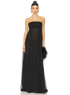 [冬季新品]NBD THE KIMORA 长裙 黑色REVOLVE小众