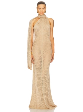 [新品]Helsa 高领修身鱼尾廓长裙静奢风针织连衣裙保暖REVOLVE