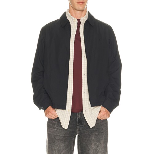 ALLSAINTS黑色夹克翻领常规版型通勤风早秋新品长袖短款REVOLVE