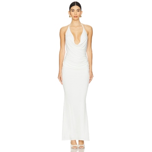 Katie 新品 May SELENE 白色REVOLVE小众 长裙 春季