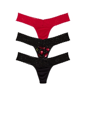 Hanky Panky 丁字裤 黑色、红色REVOLVE小众新款