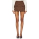 冬季 半身裙 新品 AMELIA MINI SNDYS SUEDE 棕色REVOLVE小众