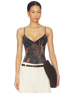 L'AGENCE ELOWEN 有钢圈紧身衣裤 revolve小众新款 Teal,Burnt Or