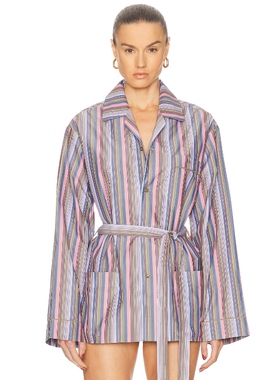 OURS THE BRAND CAMICIA ROBE 上装 蓝色REVOLVE小众