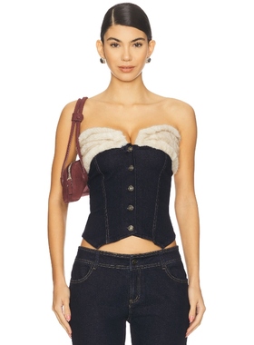 OW Collection DESI 上装 蓝色y2k辣妹风REVOLVE小众新款