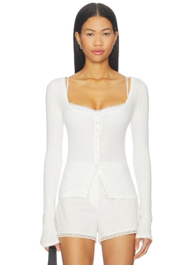 Free People END GAME 上装 revolve情人节穿搭 白色