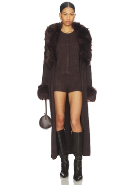 Show Me Your Mumu LOMBARDI 外套 巧克力色REVOLVE小众新款