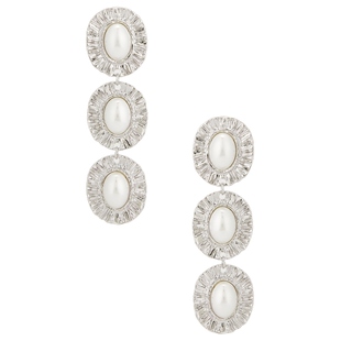 petit moments PROVIDENCE 垂褶耳饰 金属银色REVOLVE小众新款