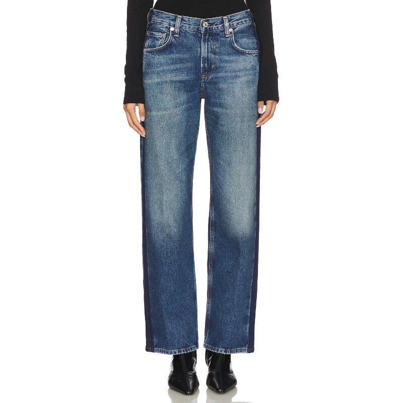 Citizens of Humanity LINDZ 直筒长裤 蓝色REVOLVE小众新款