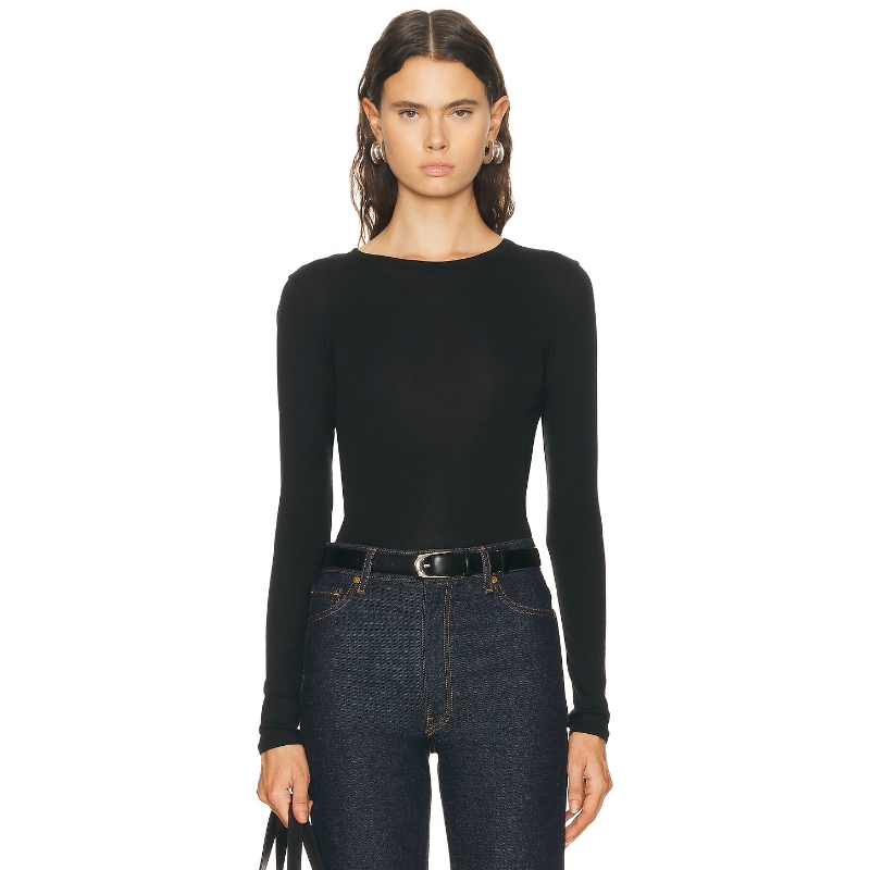 FLORE FLORE OLIVIA 上装 黑色 y2k辣妹风小众新款