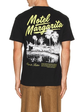 Motel Margarita POOLSIDE T恤 黑色REVOLVE小众新款