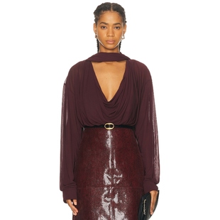 酒红色REVOLVE小众新款 Atlein 上装