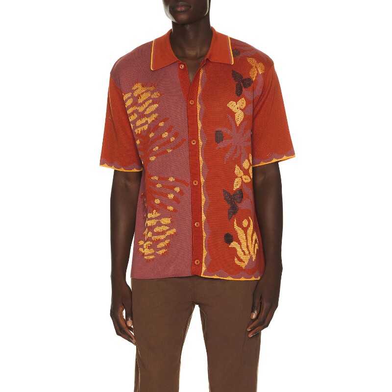 Scotch & Soda KNITTED JACQUARD 短袖衬衫 26夏季新品 revolve小