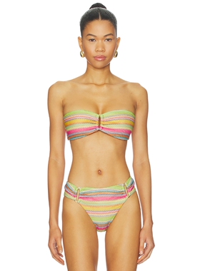 PQ DETAIL BANDEAU BIKINI TOP 细节装饰抹胸比基尼上衣 revolve