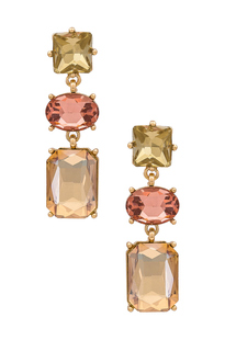 petit moments 耳饰 金属金色revolve小众新款