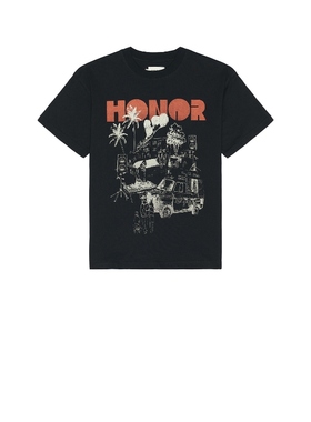 Honor The Gift 威少潮牌 BLOCK PARTY T恤 黑色REVOLVE小众新款