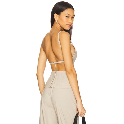 Acler FOLIE 无袖上装 中性色调REVOLVE小众新款