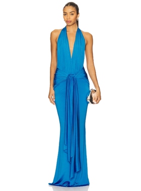 [冬季新品]Lovers and Friends 长裙 蓝色 REVOLVE小众