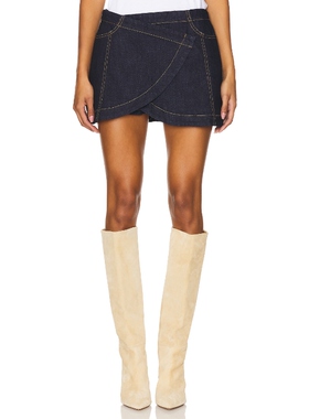 [春季新品]SOVERE 丹宁牛仔裙裤 蓝色 复古丹宁REVOLVE小众