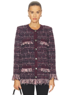 L'AGENCE KASTORIA 开衫 Wine,PinkREVOLVE小众新款