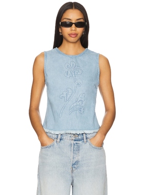 Marques ' Almeida DENIM SLEEVELESS 牛仔上装丹宁风REVOLV