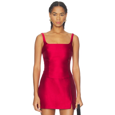 Amanda Uprichard JACKSONVILLE 上装 红色REVOLVE小众新款