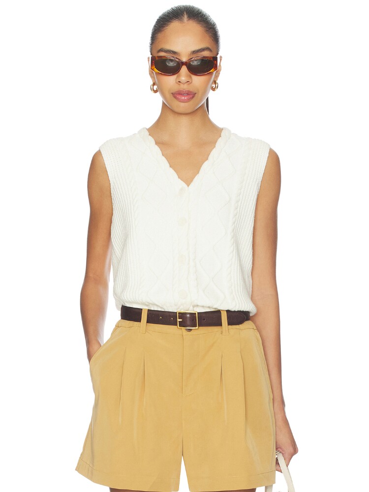 Varley Tatyana Cable Knit Vest Top revolve小众新款