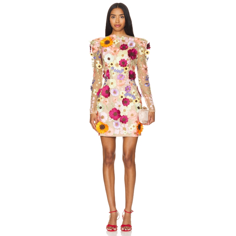 ELLIATT LIORA 裙子奶油色REVOLVE小众新款