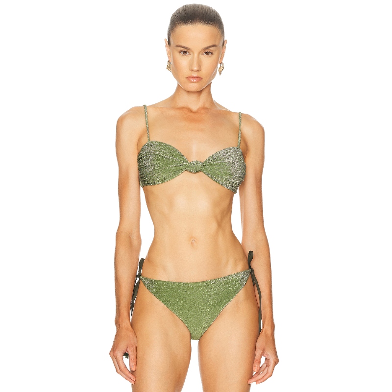 Johanna Ortiz 比基尼文胸上装 绿色REVOLVE小众新款