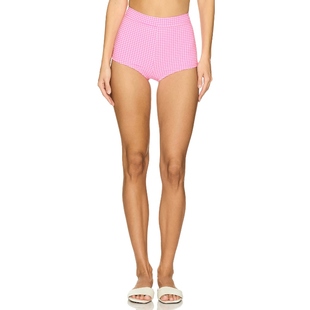 Kulani Kinis CHEEKY RETRO 游泳短裤 粉色美式休闲风REVOLVE小众