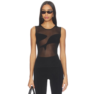 PH5 OSCAR SHEER TANK 上装 黑色 y2k辣妹风REVOLVE小众新款