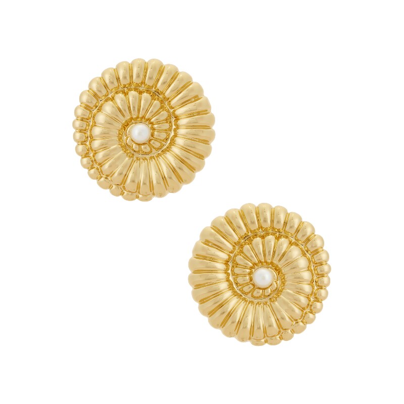 self-portrait GOLD PEARL SHELL EARRINGS 耳饰 26春夏新品 revo