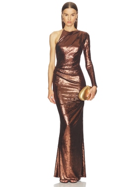 Michael Costello GIORGIO 裙子 Metallic Copper系列REVOLVE小众