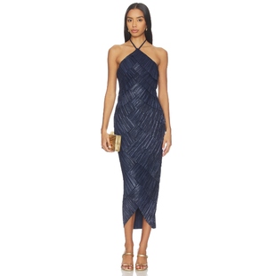 Gaia 性感礼服REVOLVE小众新款 PATRIZIA 藏青色 裙子 Cult