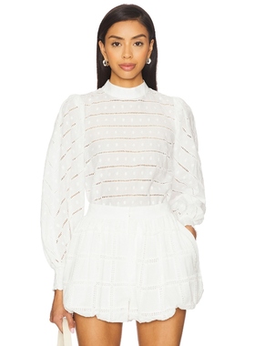 [冬季新品]Maude Club PALOMA 长袖上装白色y2k辣妹风REVOLVE小众