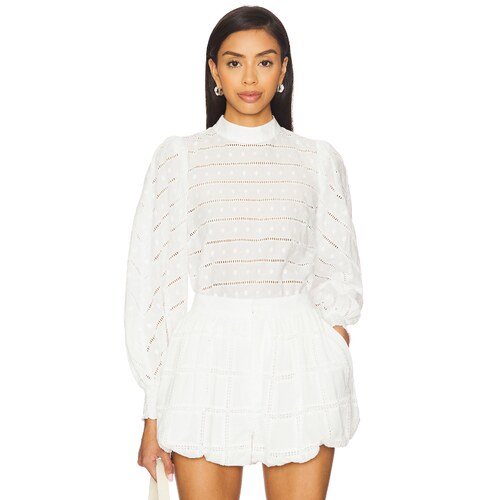 [夏季新品]Maude Club PALOMA 长袖上装白色辣妹风REVOLVE新款