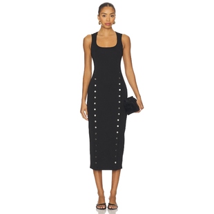 黑色REVOLVE fleur SCOOPED NECK mal 新品 裙子 UNDO 冬季