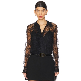 Alexis LUZIA 衬衫 黑色 y2k辣妹风REVOLVE小众新款