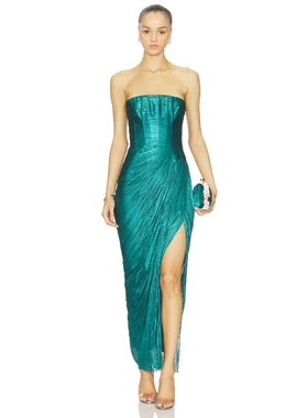 Maria Lucia Hohan RUBY 裙子 青色REVOLVE小众新款