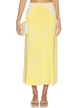 Alexis JAZLYN 半身裙 revolve小众新款 黄色