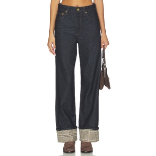 SHEA 直筒 蓝色 Rag 复古风REVOLVE小众新款 Bone 美式