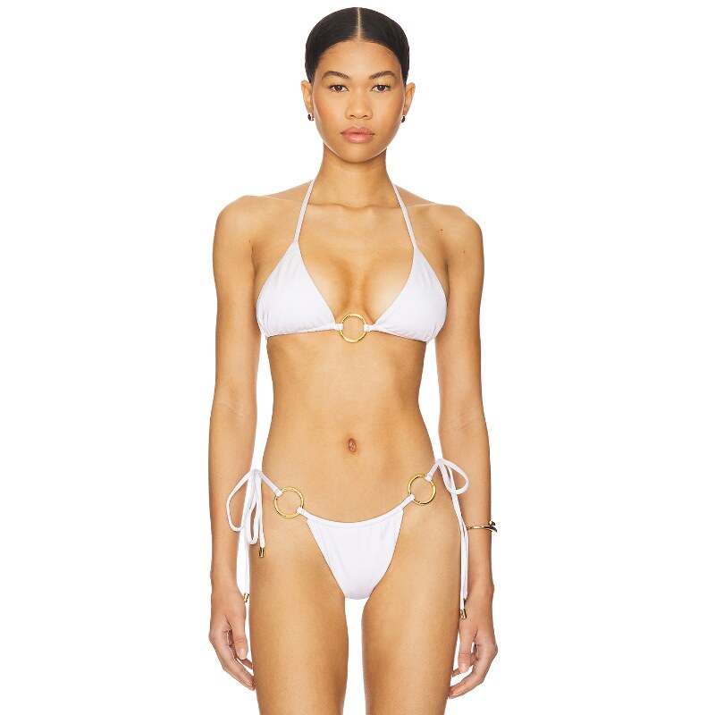 CIN CIN ISLE 比基尼文胸上衣 白色 y2k辣妹风REVOLVE小众新款