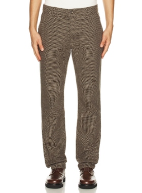 Marine Layer SATURDAY 斜纹棉布长裤 棕色REVOLVE小众新款