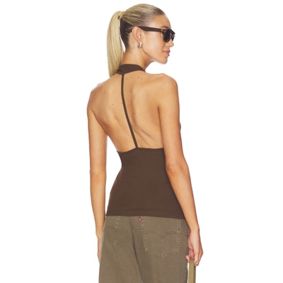Helmut Lang HALTER STRAP TANK 上衣 revolve小众新款 棕色